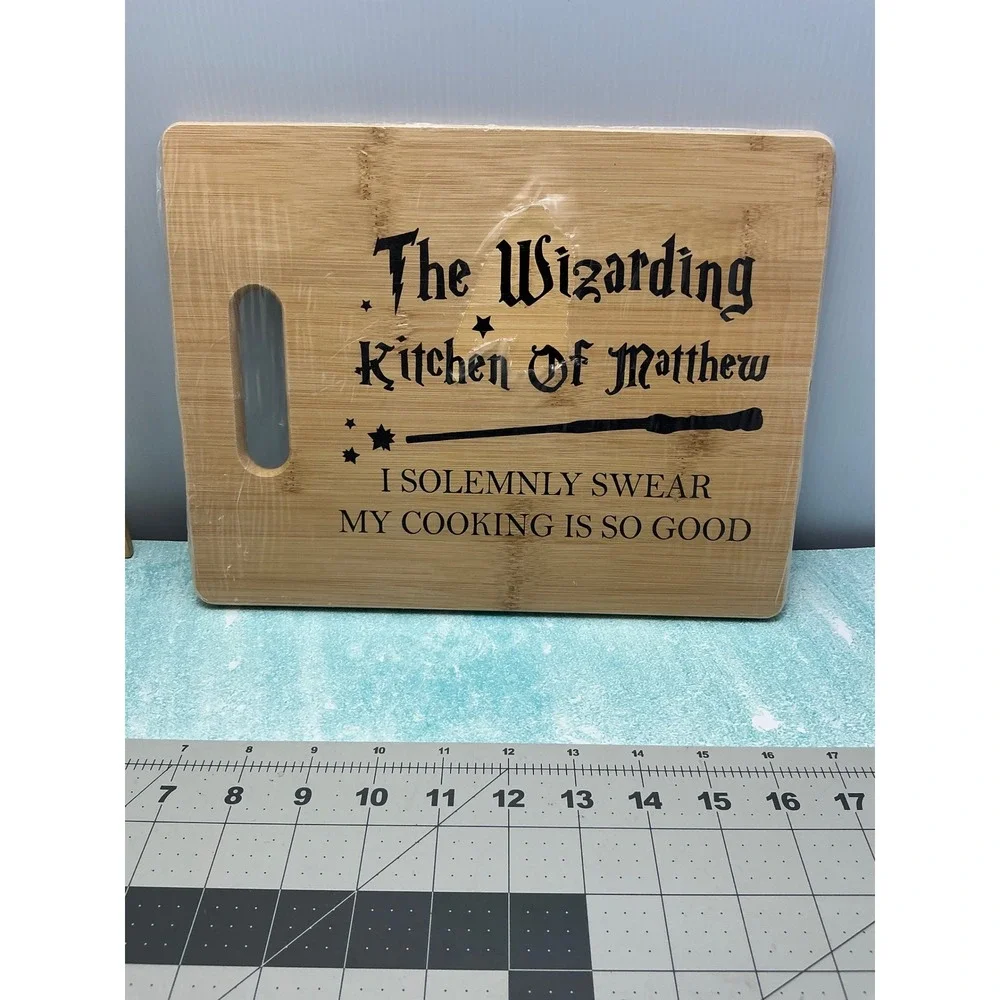 Wizarding Kitchen Of Matthew Bamboo Cutting‎ Board Harry Potter Gift